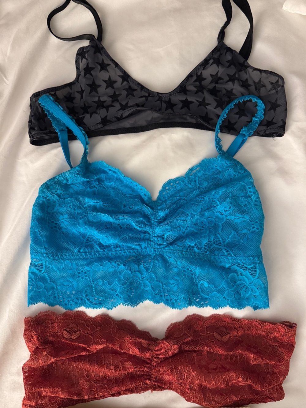 PINK by VS, Intimately Free People, & Out From Under Bralette Trio